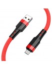 Кабель для заряджання та передавання даних Borofone BU35 USB на Micro-USB 2.4 А 1.2 м Red