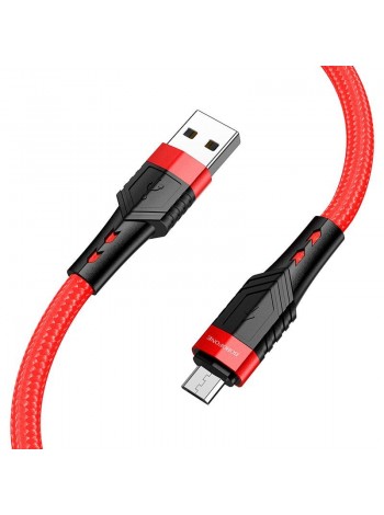 Кабель для заряджання та передавання даних Borofone BU35 USB на Micro-USB 2.4 А 1.2 м Red
