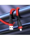 Кабель для заряджання та передавання даних Borofone BU35 USB на Micro-USB 2.4 А 1.2 м Red