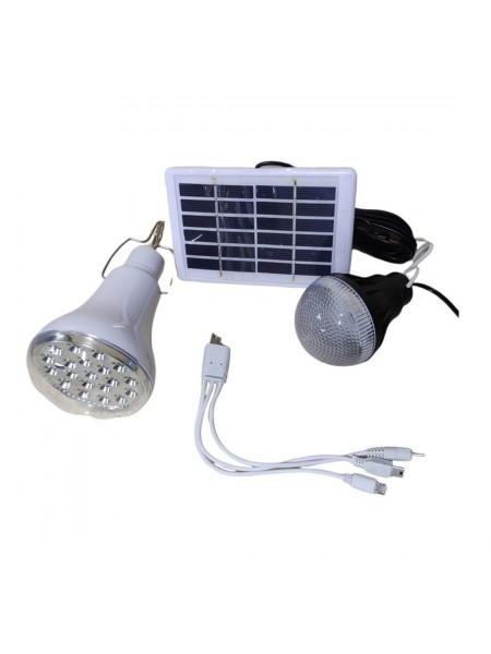 Портативна система освітлення CCLAMP CL-508 2 LED-лампи + сонячна панель (3_02942)