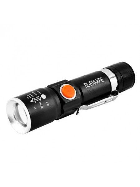 Ручний тактичний ліхтарик X-Balog BL-616 T6 USB Black (3_03148)