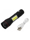Ручний ліхтарик X-Balog BL-520 T6+COB USB Black (3_03149)