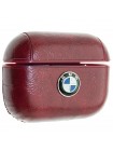 Шкіряний чохол Aare BMW для навушників AirPods Pro Бордовий (00007757)