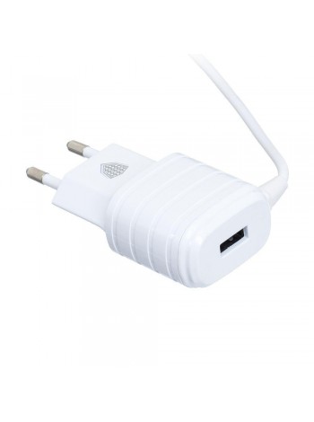 Мережеве заряджання Inkax CD-09 2.1 A 1 USB + кабель Lightning Білий