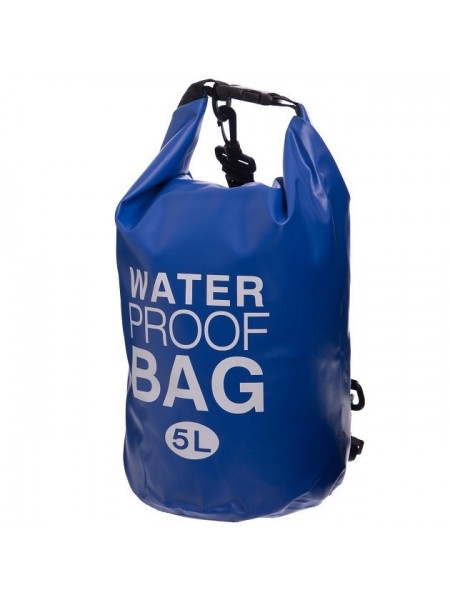 Гермомішок водонепроникний Waterproof Bag 5 л Blue (10603B)