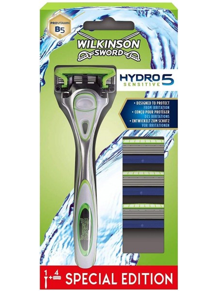 Набір станок для гоління Wilkinson Sword (Schick) HYDRO 5 Sensitive + 4 картриджі (01252-1)