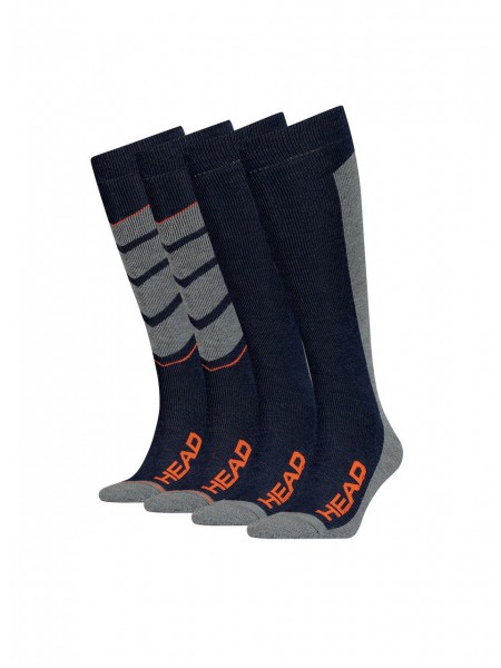 Гірськолижні шкарпетки Head Ski Socks (2 пари) 31-34 Темно-синій з червоним