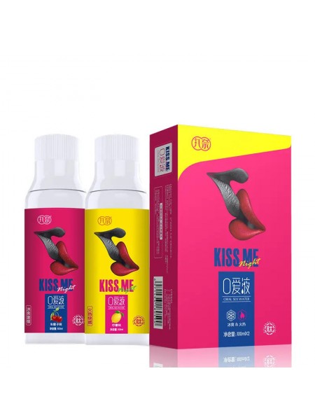 Лубрикант для орального сексу PinkNight KISS ME NIGHT 2in1 вишня та лимон