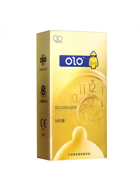 Ребристі ультратонкі презервативи OLO з ароматом ванілі 10 шт.