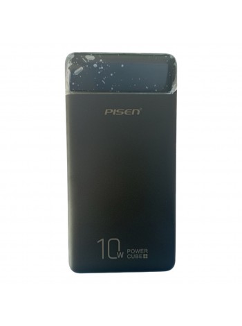 УМБ Power Bank Pisen Cube+ 10000 mAh повербанк зовнішній акумулятор Black (11231-hbr)