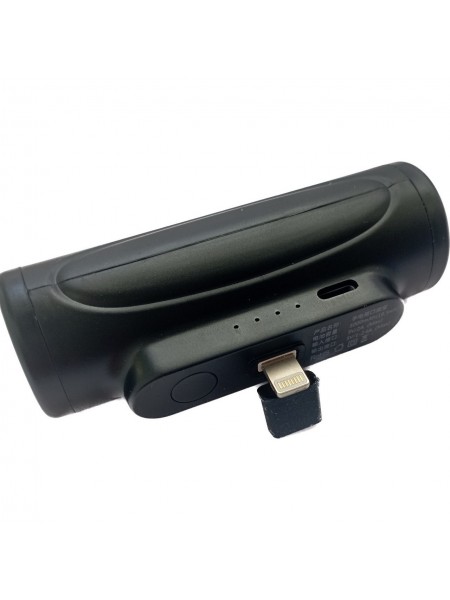 УМБ Power Bank без USB 5000 mAh повербанк з ліхтариком, для пристроїв з Lightnin Black (11235-hbr)