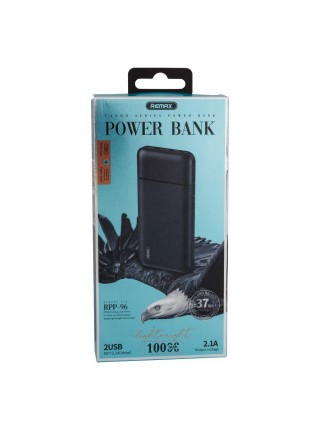 Універсальна мобільна батарея Remax RPP-96 Lango series 10000 mAh 2.1 А MicroUSB/Type-C LED Чорний