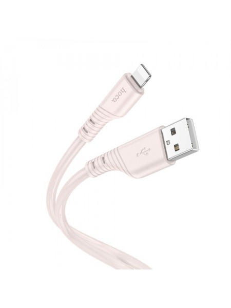 Кабель Hoco X97 Crystal color Silicone USB to Lightnin 1 m 2,4А Pink