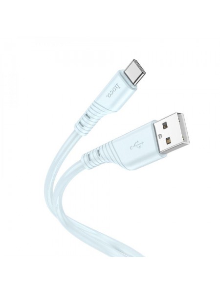 Кабель Hoco X97 Crystal color Silicone USB to Type-C 1 m 2,4А Blue
