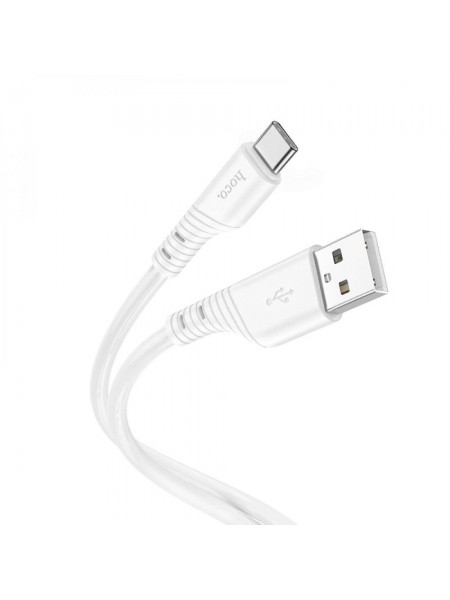 Кабель Hoco X97 Crystal color Silicone USB to Type-C 1 m 2,4А White