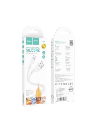Кабель Hoco X97 Crystal color Silicone USB to Type-C 1 m 2,4А White