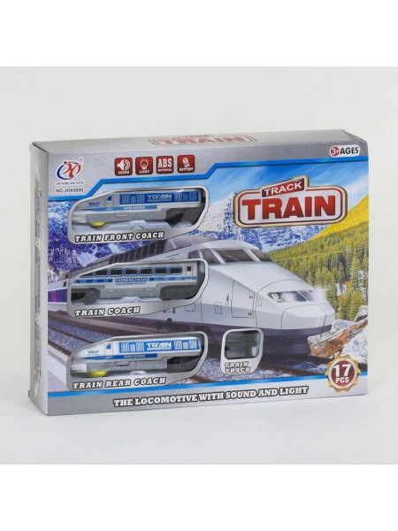 Дитяча залізниця Jing Hong Xin Toys Пасажирський потяг 17 деталей White (84269)