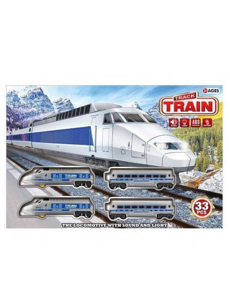 Дитяча залізниця Jing Hong Xin Toys Пасажирський потяг 33 елементи White (84270)
