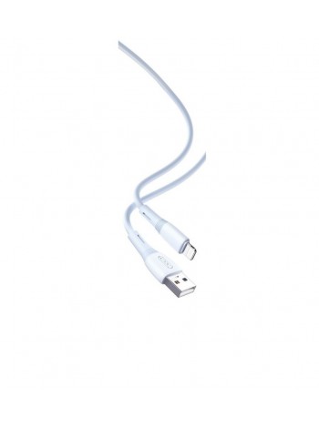 Кабель XO NB225 Silicone two-color 2.4A USB to Lightning 1 m Голубой