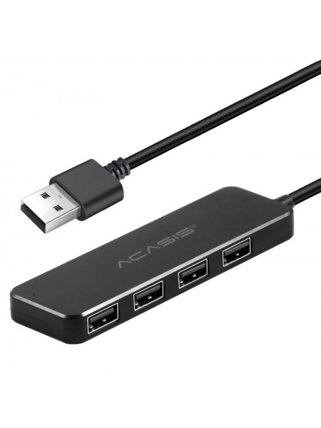 USB hub Acasis AB2-L412 на 4 порти USB 2.0 (Чорний)