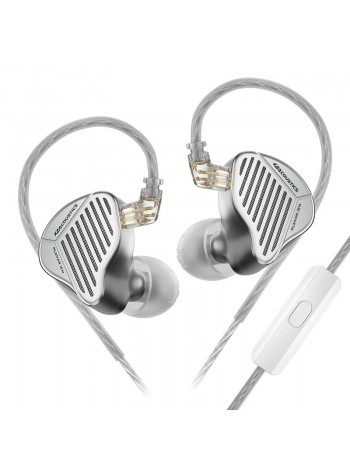 Магніто-планарні наушники KZ PR1 Hi-Fi Tuned з мікрофоном (Сірий)