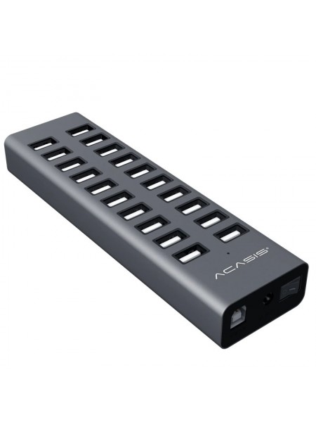 USB hub Acasis H037 на 20 USB портів (Сірий)