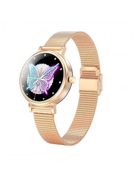 Розумний годинник Linwear LW06 Metal з вимірюванням тиску (Золотий)