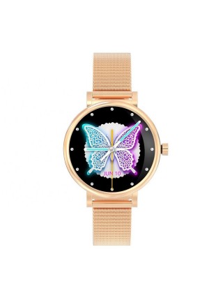 Розумний годинник Linwear LW06 Metal з вимірюванням тиску (Золотий)