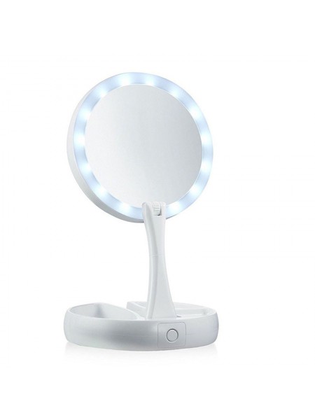Настільне дзеркало для макіяжу HUANYA N208 з LED-підсвіткою Білий (SUN0636)