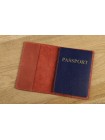 Ексклюзивна обкладинка для паспорта з вінтажної шкіри SHVIGEL 13792 Червона