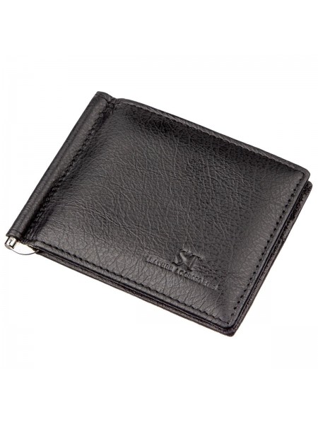 Чоловічий затискач для грошей на магніті ST Leather 18945 Чорний