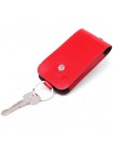 Компактна шкіряна ключниця з хлястиком SHVIGEL 13987 Червона
