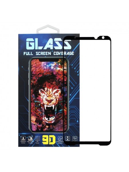 Захисне скло Premium Glass 9D Full Glue для Asus ZS660KL Rog Phone 2 Black