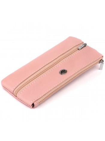 Ключниця-гаманець із кишенькою жіноча ST Leather 19353 Рожева