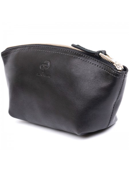 Жіноча косметичка зі шкіри Amelin GRANDE PELLE 11302 Чорна