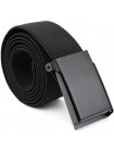 Текстильний ремінь із чорною пряжкою Vintage 20530 Чорний