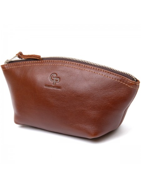 Жіноча косметичка з натуральної шкіри GRANDE PELLE 11510 Коричневий