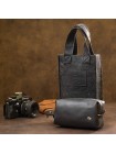 Шкіряна косметичка для чоловіків GRANDE PELLE 11507 Чорний