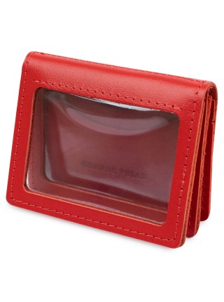 Шкіряна жіноча обкладинка для автодокументів GRANDE PELLE 11402 Червоний