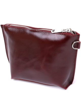 Шкіряна практична косметичка для жінок Shvigel 16412 Бордовий