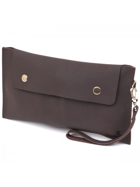 Шкіряна матова тревел-косметичка Shvigel 16418 Коричневий