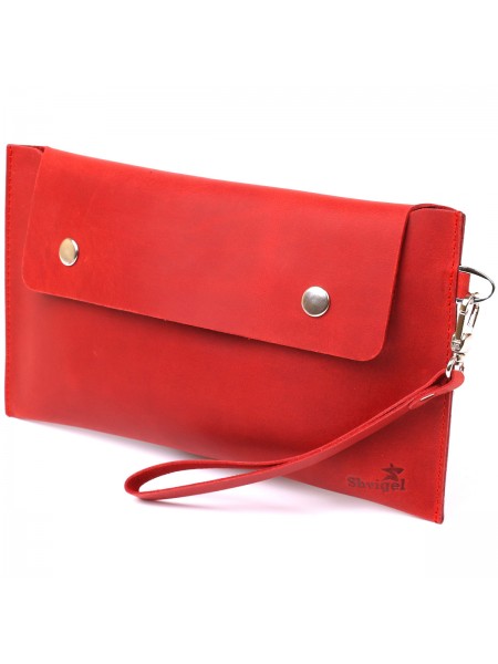 Жіноча вінтажна шкіряний тревел-косметичка Shvigel 16427 Червоний