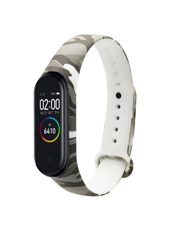 Ремінець Painted Strap для Xiaomi Mi Band 3 / 4 White Camo
