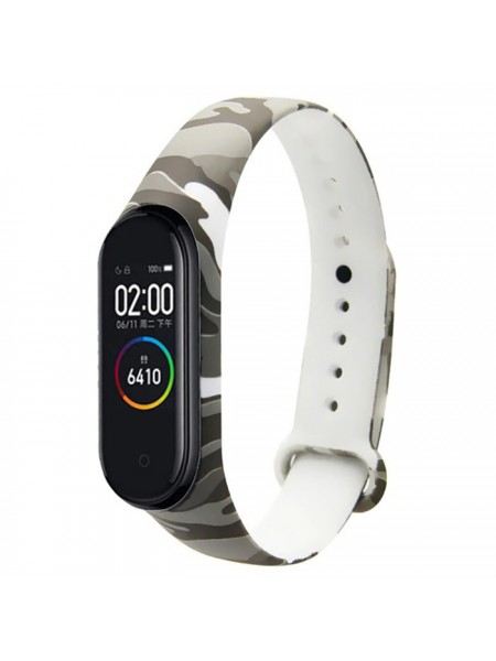 Ремінець Painted Strap для Xiaomi Mi Band 3 / 4 White Camo