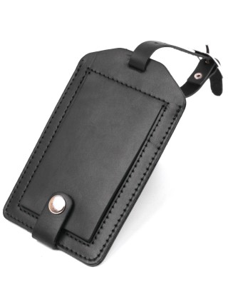 Бирка на валізу з натуральної шкіри Shvigel 16554 Чорний