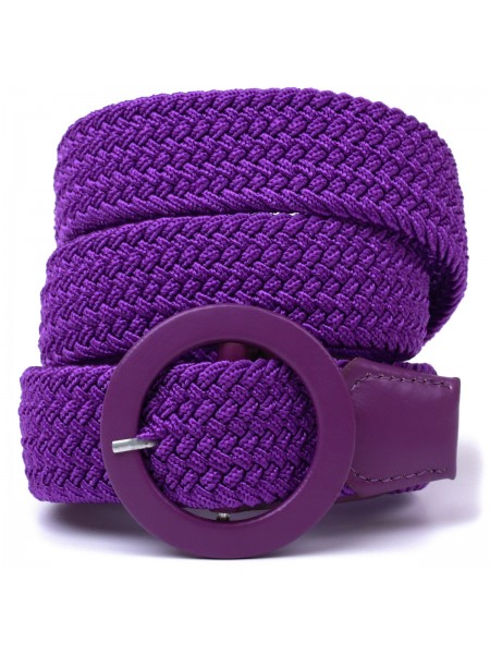 Текстильний жіночий ремінь Vintage 20816 Фіолетовий