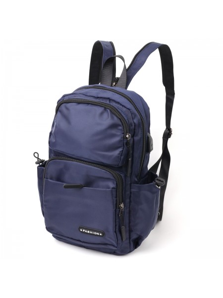 Багатофункційний чоловічий текстильний рюкзак Vintage 20575 Синій