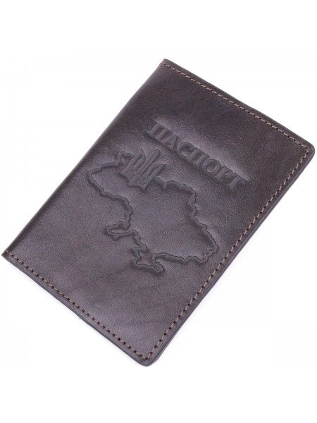 Шкіряна обкладинка на паспорт Мапа GRANDE PELLE 16774 Коричнева