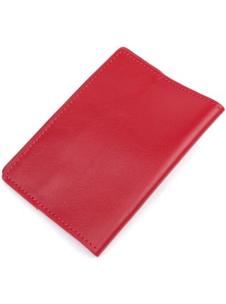 Яскрава шкіряна обкладинка на паспорт Мапа GRANDE PELLE 16775 Червона