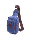 Компактна сумка через плече зі щільного текстилю 21232 Vintage Синя